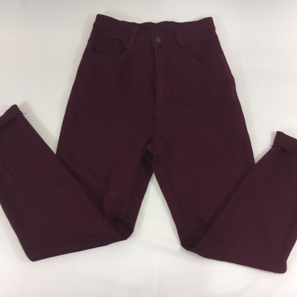 VINTAGE JORDACHE MAROON MOM JEANS
